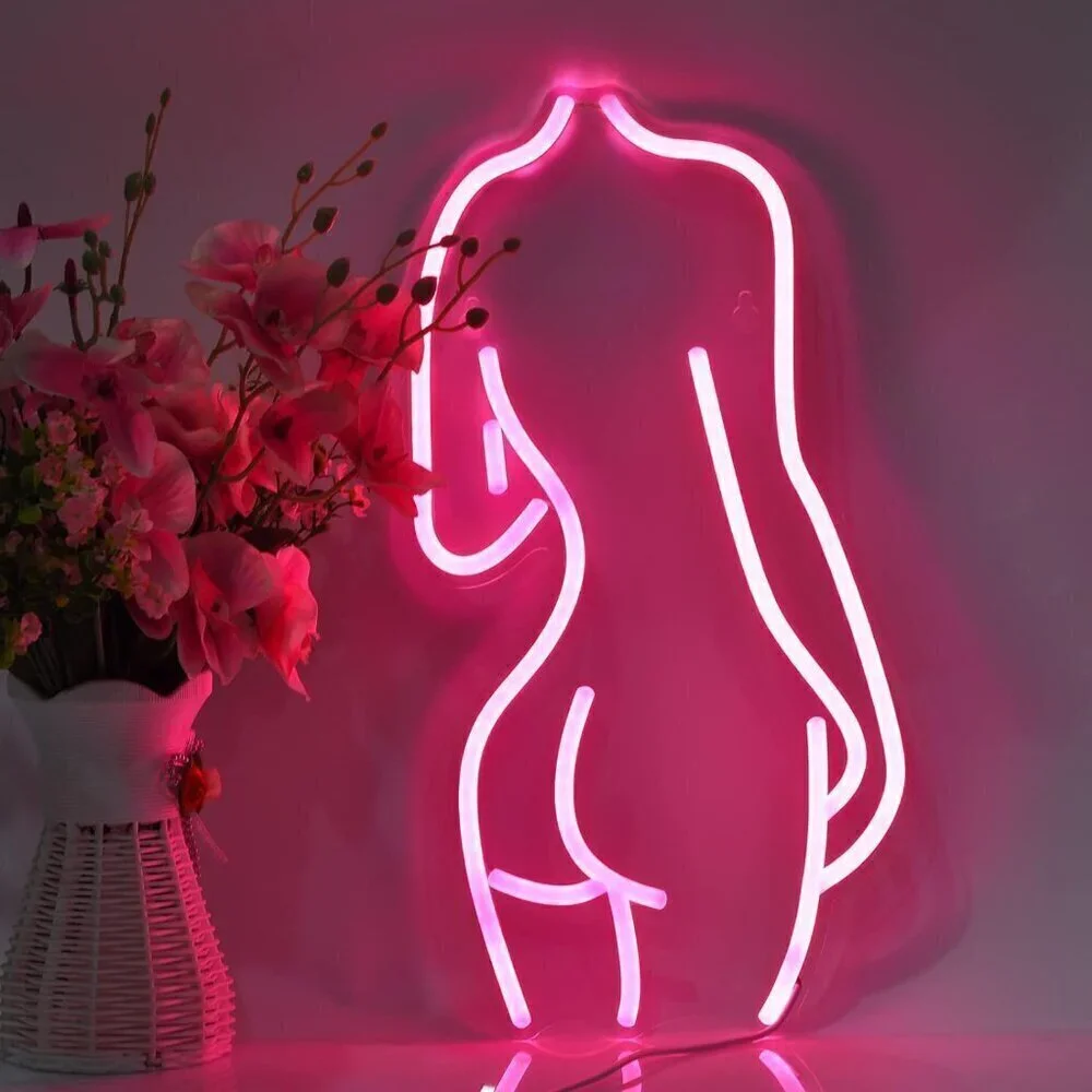 🆕Lady Back Neon Signs LED Night Lights USB Connected Decorative Man Cave …
